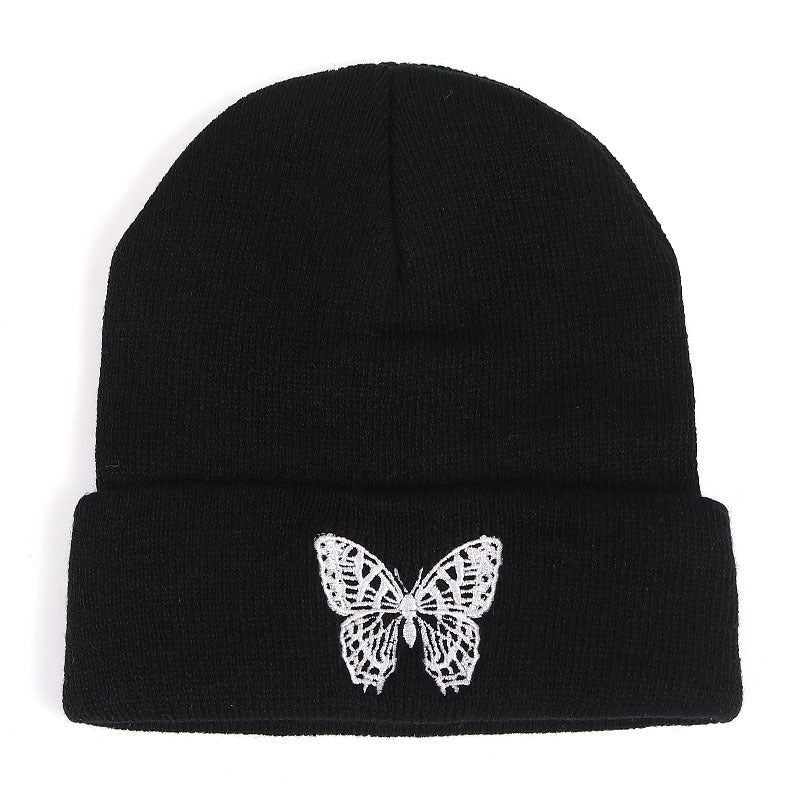 Halloween Ghost Claw Embroidery Knitted Pullover Wool Hat