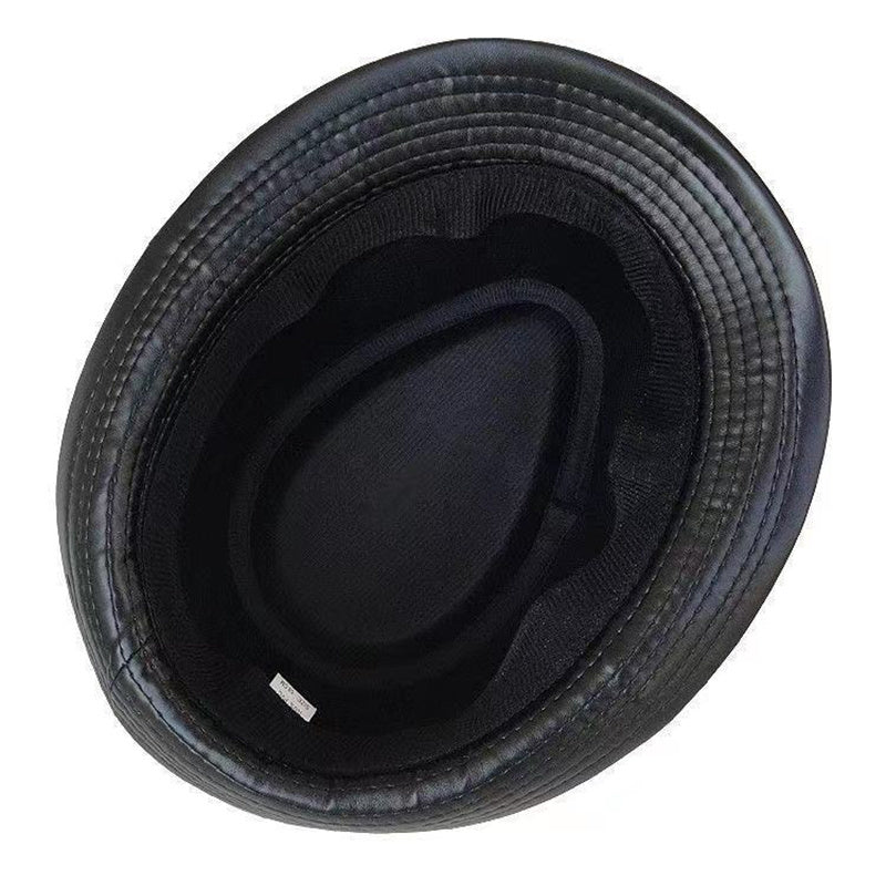 Men's Simple Fashion Leather Jazz Top Hat
